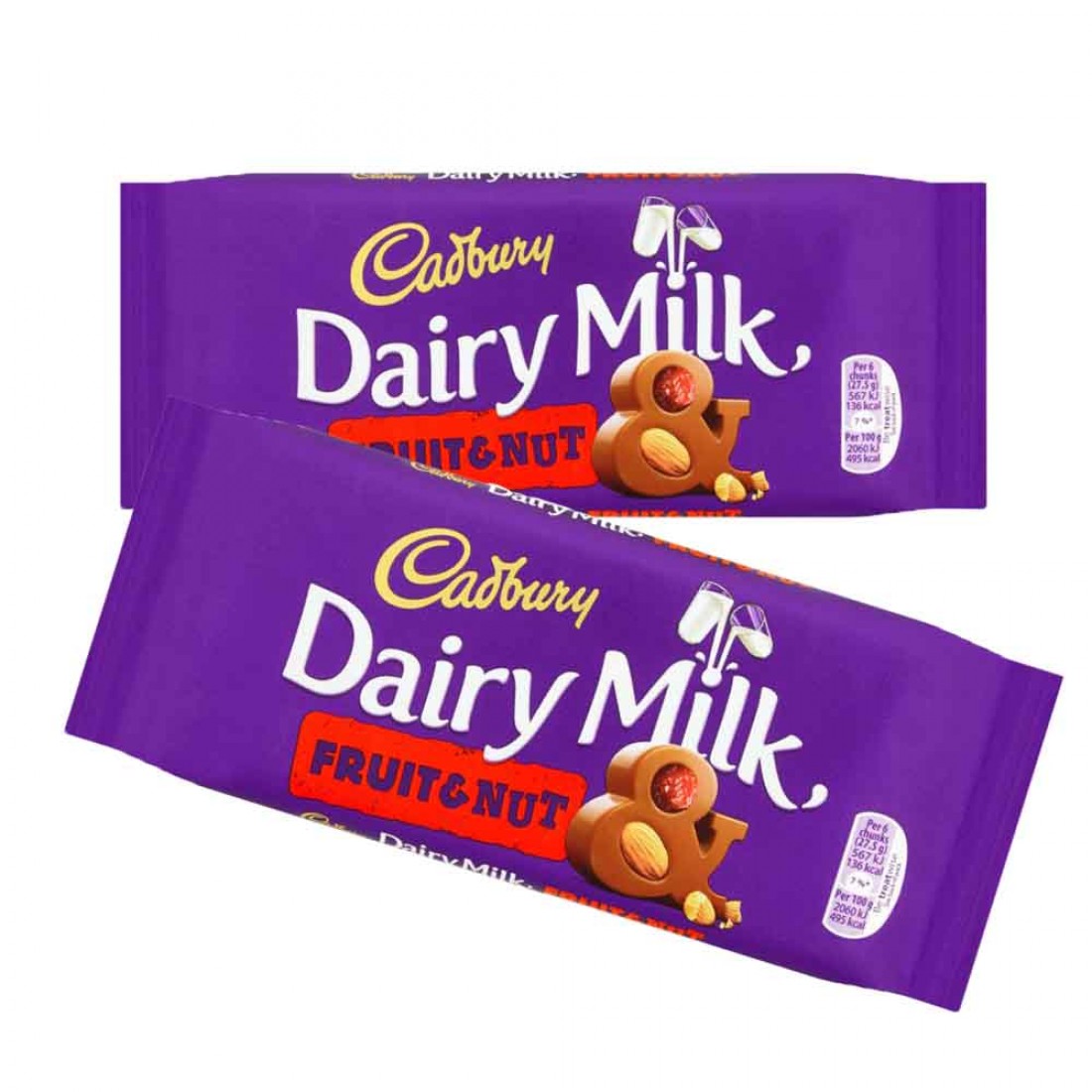 Cadbury Dairy Milk Fruit & Nut Tablet 18 x 110g Candy Ireland's Leading Online Sweet Shop